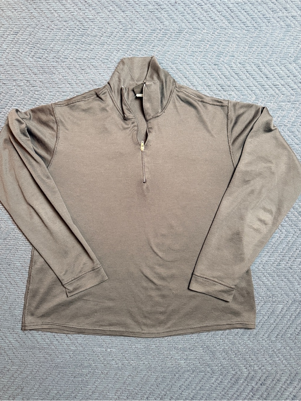 VTG 90s Patagonia Capilene Thermal Waffle Knit Quarter Zip Pullover Earth Tone S